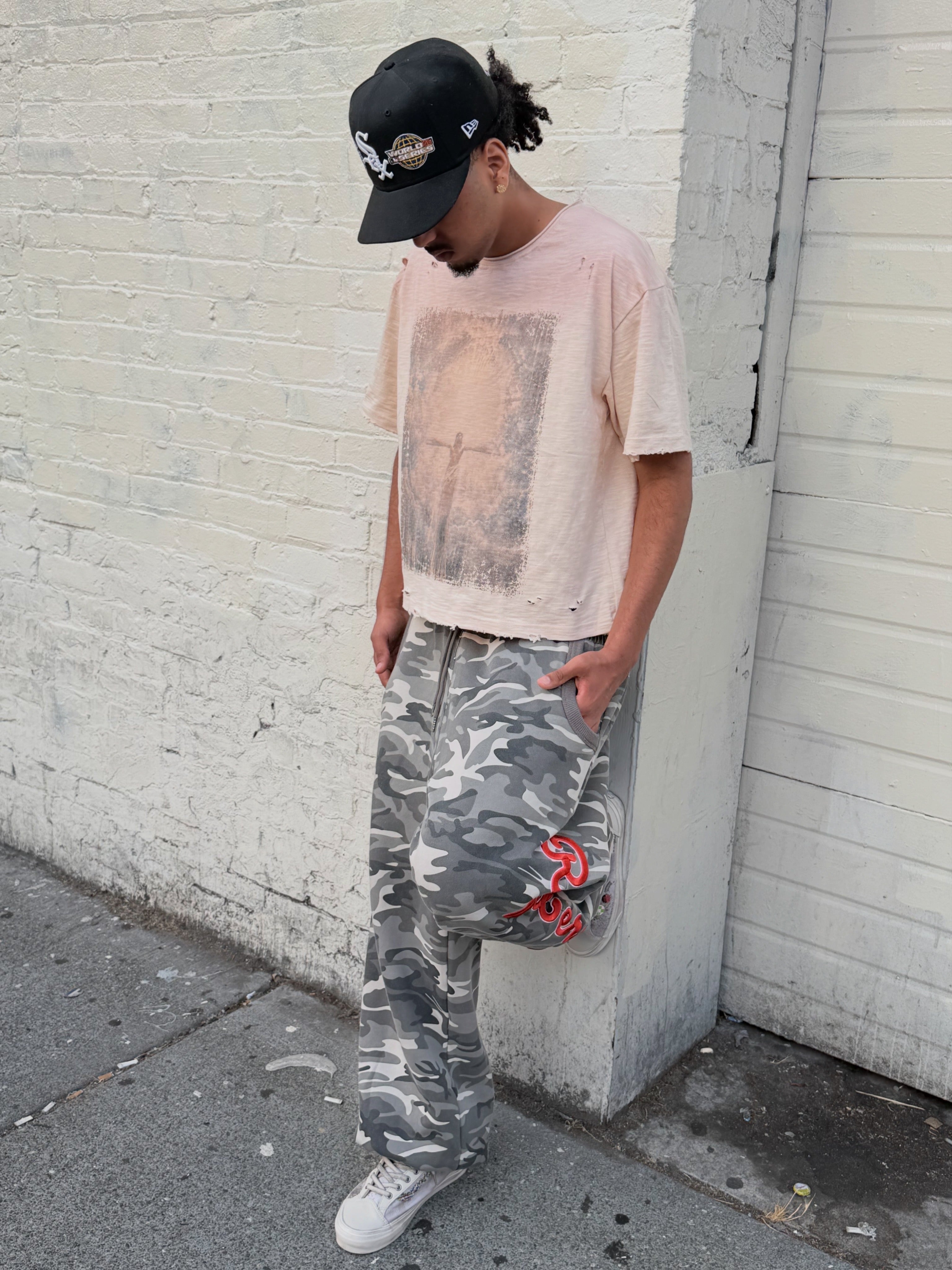 Crucifixion slub tee